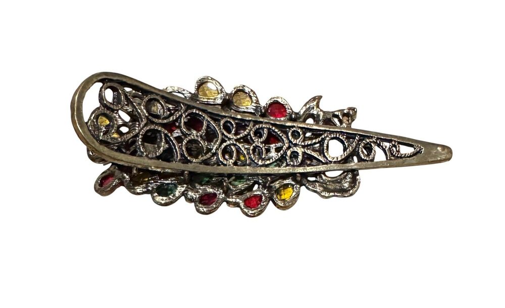 Bejeweled Peacock Hair Barrette Clip #22100 - Picture 4 of 10